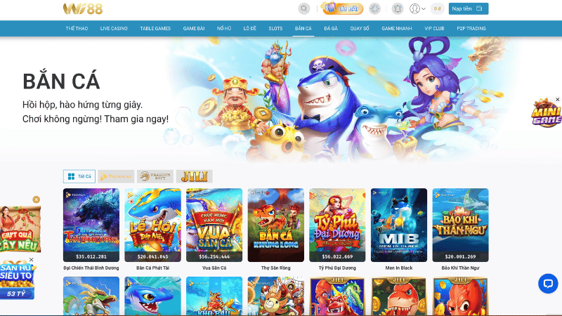 Kho WI88 game hấp dẫn