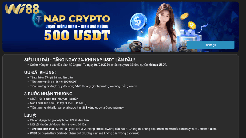 Lưu ý khi nhận khuyến mãi WI88